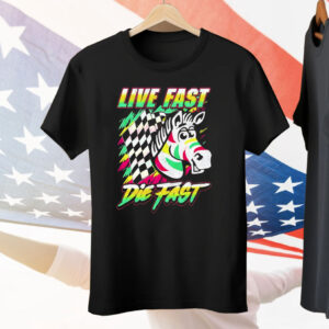 Zebra Live Fast Die Fast Tee Shirt